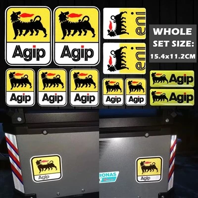 Motorcycle Stickers AGIP Eni Oil For Motorbike