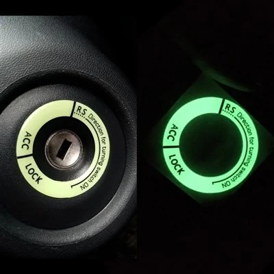 Night Luminous Car Ignition Key Ring Stickers