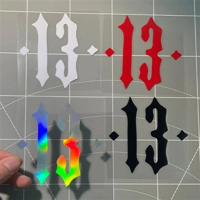 Number 13 Motorcycle Stickers Waterproof For Motorbike