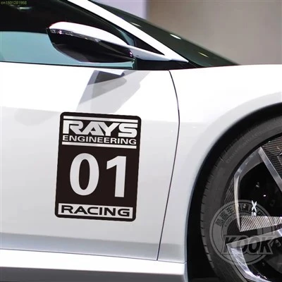 RAYS No.1 Racing Car Sticker Decals For Door