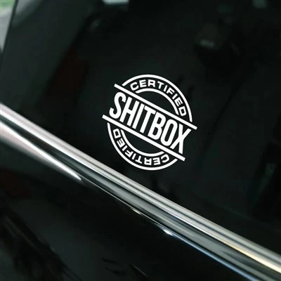 SHITBOX CERTIFIED Funny&creative Car Sticker