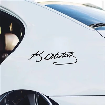 Signature Ataturk Creative Car Sticker Vinyl Screen