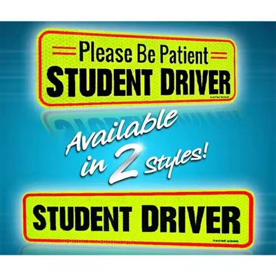 Student Driver Safety Warning Style Reflective Stickers