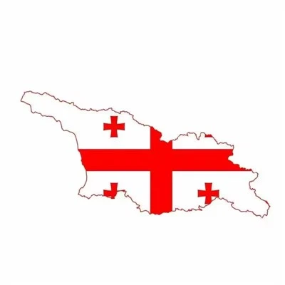 The Republic Of Georgia Flag Map Decal