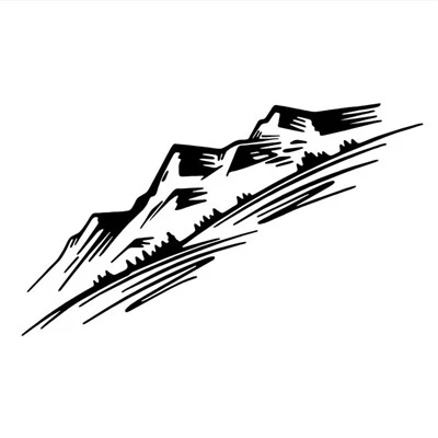 Tree Mountain Decal For Car And Camper