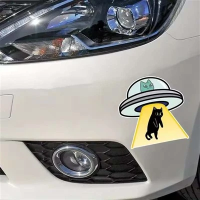 UFO Catch A Cat Vinyl Waterproof Decal