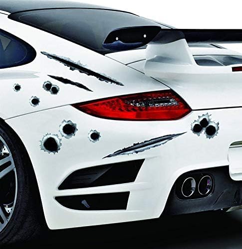 Sticker Bullet Holes Car