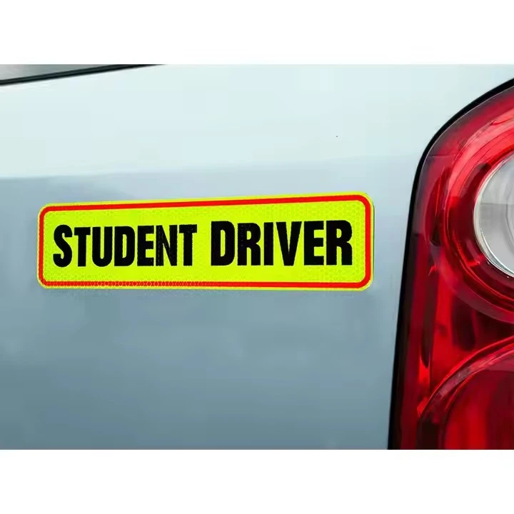 Student Driver Safety Warning Style Reflective Stickers