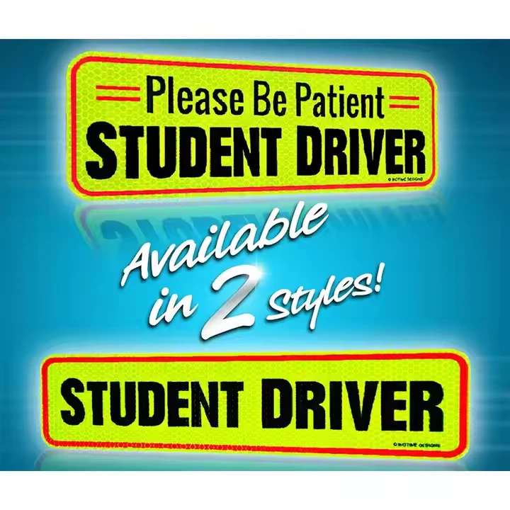 Student Driver Safety Warning Style Reflective Stickers