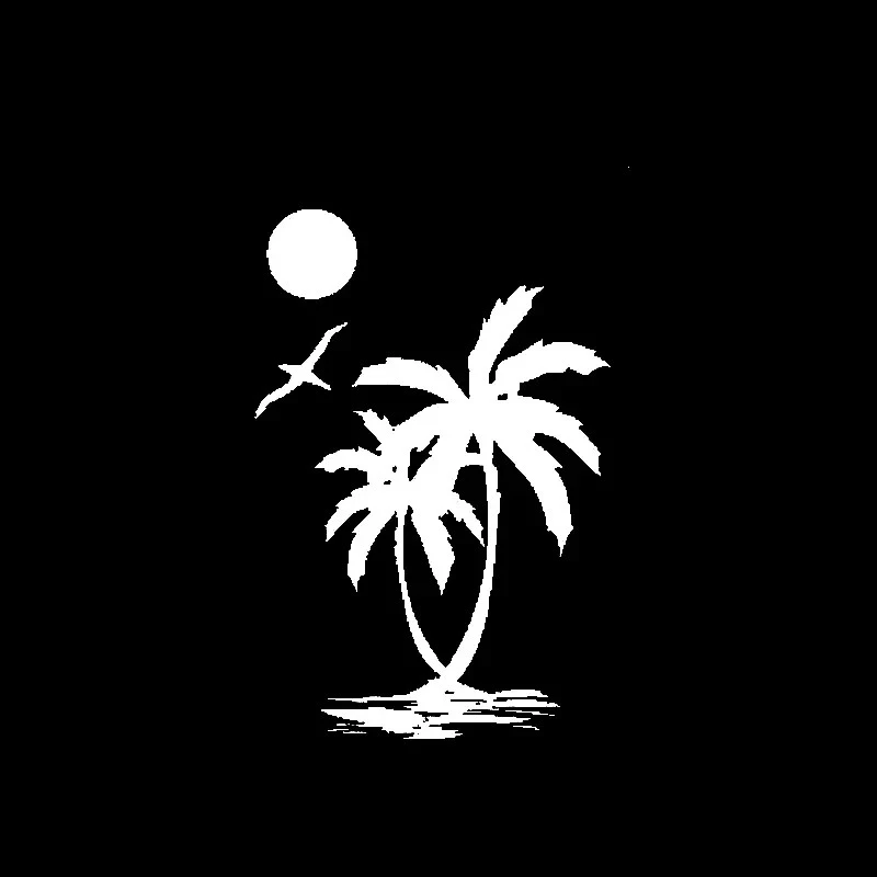 Sun Palm Tree Beach Car Sticker price