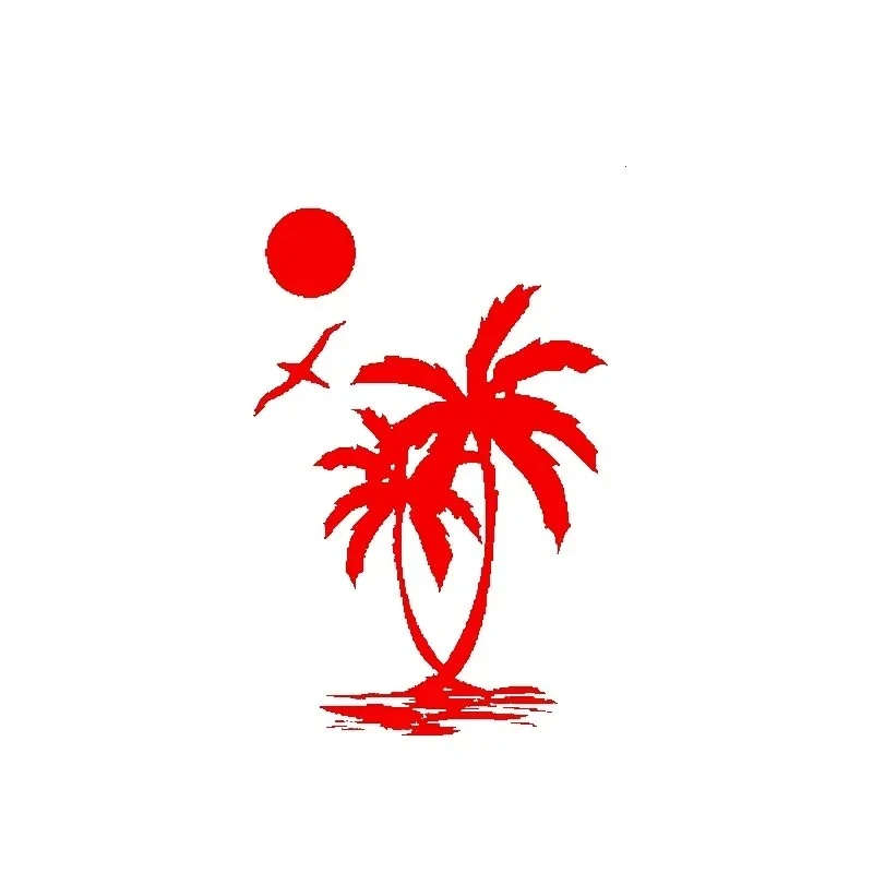 Sun Palm Tree Beach Car Sticker best