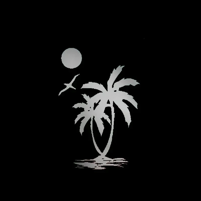 Sun Palm Tree Beach Car Sticker factory
