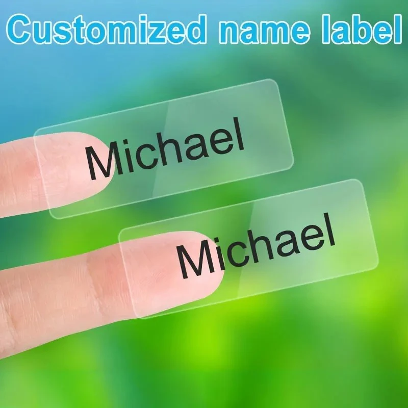 Transparent Waterproof Name Stickers For School