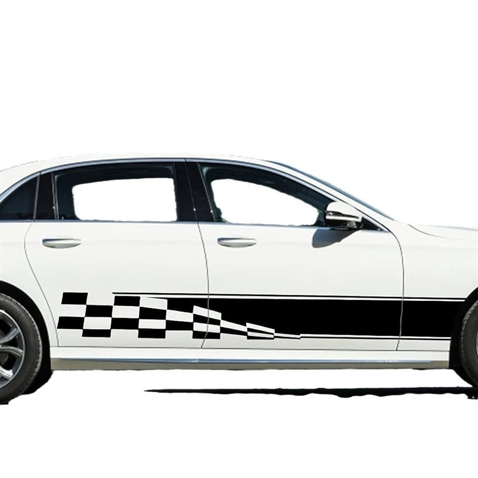 Vinyl Black Racing Stripes Decals Car Body