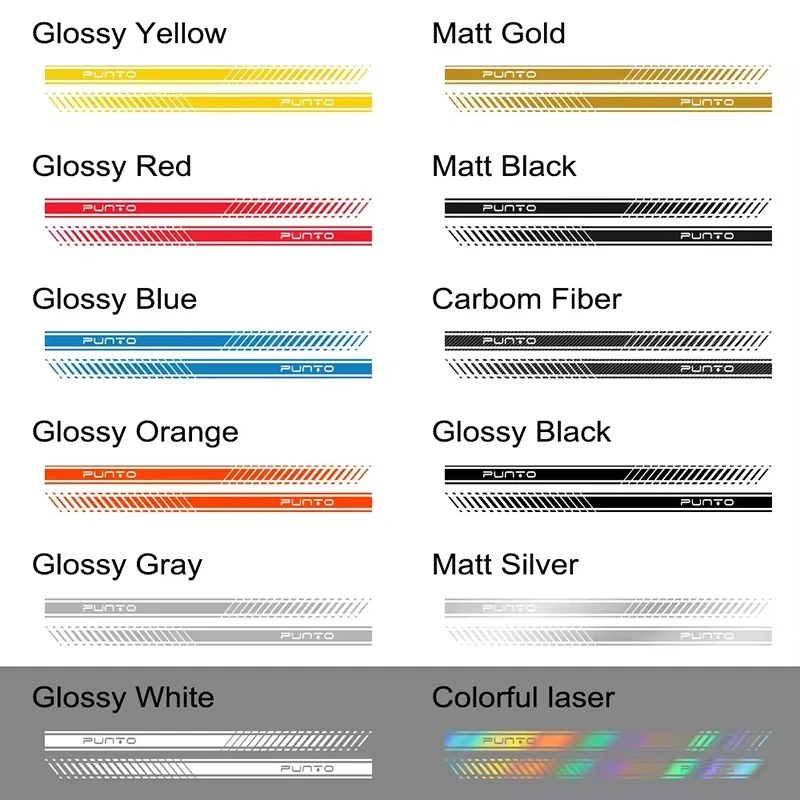 Vinyl Film Decals For FIAT Punto