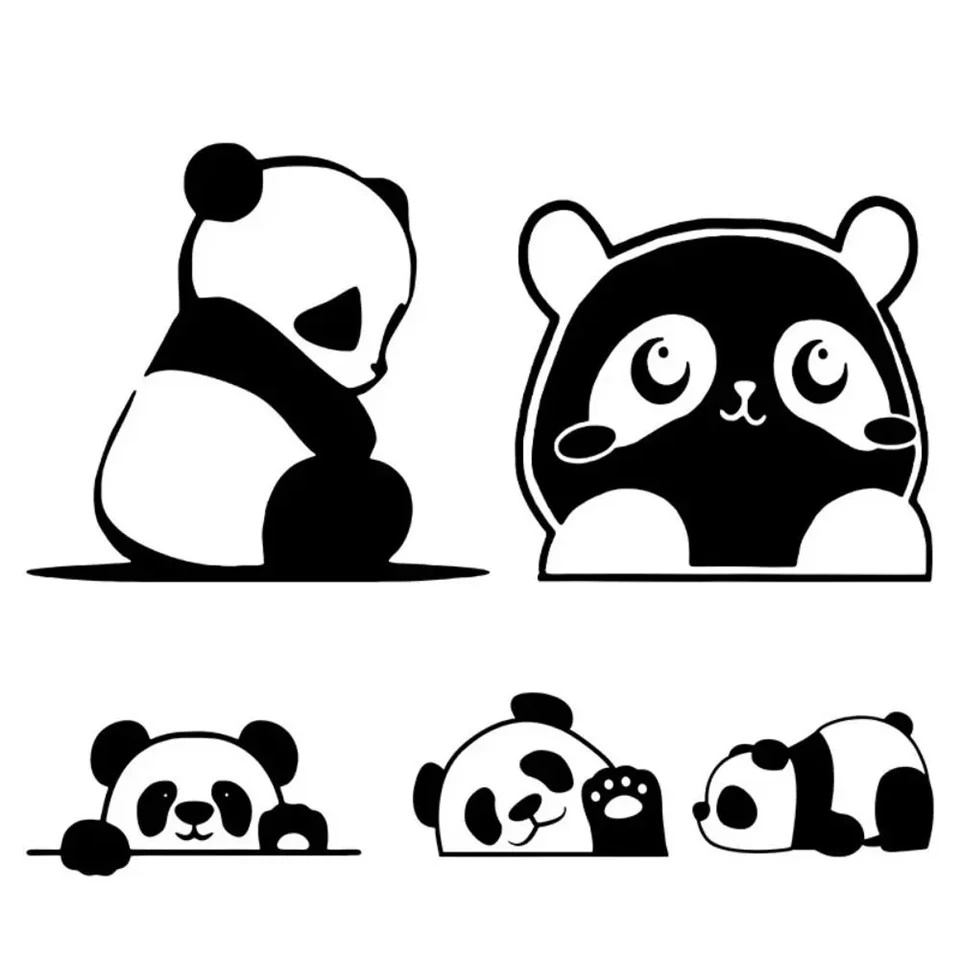 Waterproof Peeking Panda Car Stickers factory